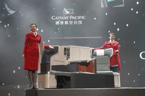 Cathay Pacific et Etihad bichonnent leurs passagers photo Cathay Pacific new business class seat 468x312 Cathay Pacific et Etihad bichonnent leurs passagers
