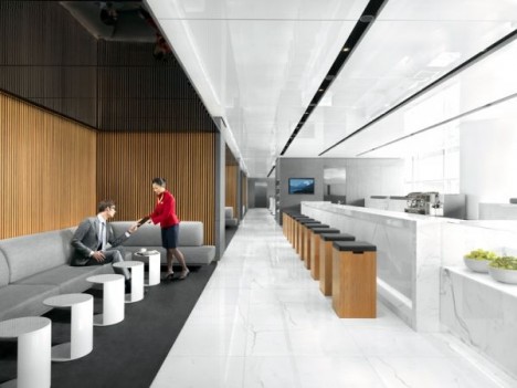 Cathay Pacific et Etihad bichonnent leurs passagers photo cathay pacific lounge hongkong 468x351 Cathay Pacific et Etihad bichonnent leurs passagers