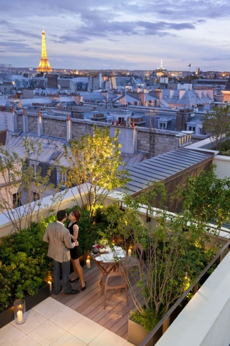 Mandarin Oriental Paris Private terrace 468x702 Inauguration du Mandarin Oriental Paris