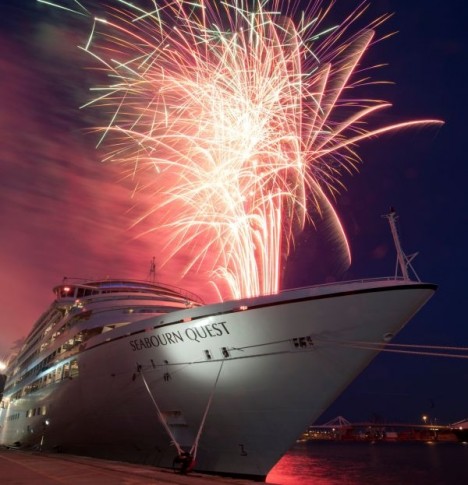 Baptême du Seabourn Quest à Barcelone photo The launch of the Seabourn Quest 468x485 Baptême du Seabourn Quest à Barcelone