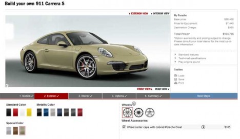 Porsche et Ford lancent leurs configurateurs en ligne photo porsche 911 configurator 468x271 Porsche et Ford lancent leurs configurateurs en ligne