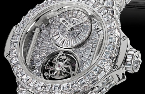 montre hublot diamants 468x305 Une montre Hublot à 5 millions de dollars