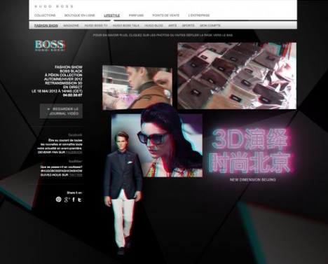 Le défilé en 3D dHugo Boss photo Boss Black Fall Winter 2012 show 3D 468x377 Le défilé en 3D dHugo Boss