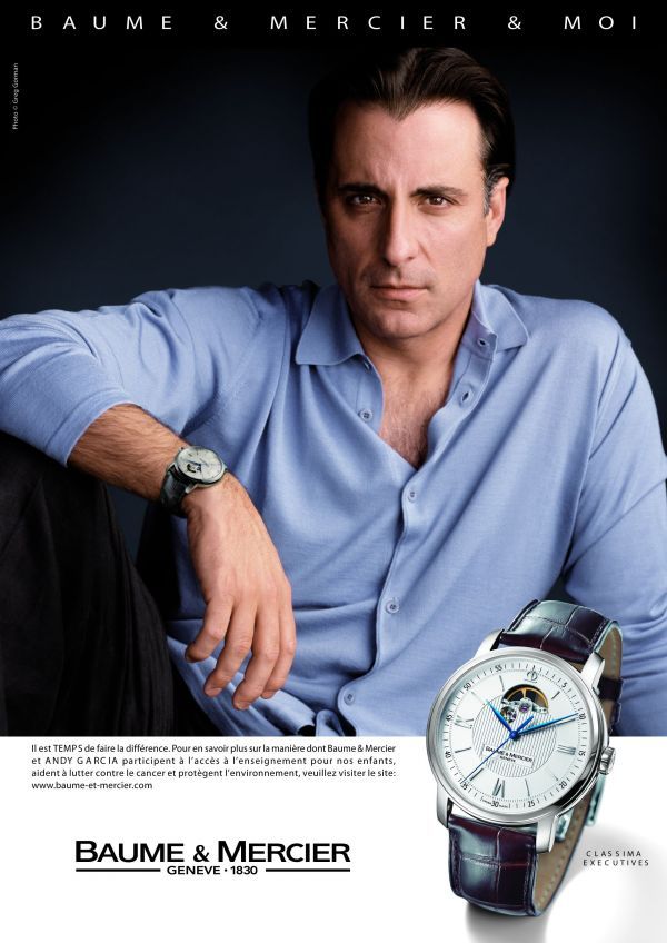 Andy Garcia prend la pose pour Baume & Mercier photo andy garcia Andy Garcia prend la pose pour Baume & Mercier